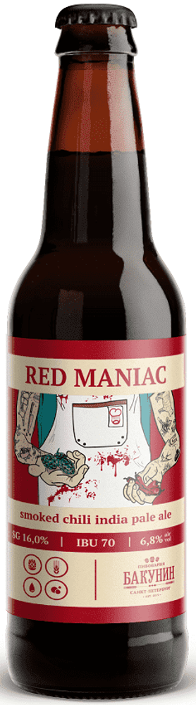 Бакунин Red Maniac 0.5 л. - стекло(10 шт.)