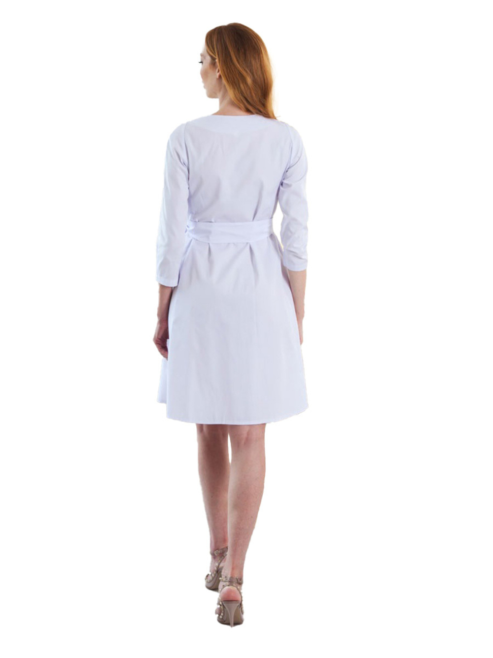 Халат медицинский женский White Wears WW210 на запах, белый, 46