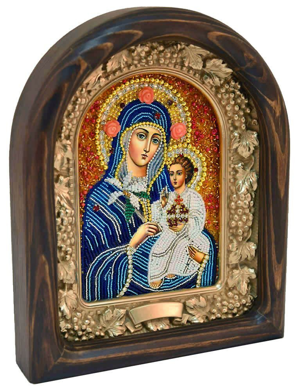 Икона Пресвятая Богородица Неувядаемый цвет бисер