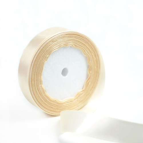 Лента Атлас Белый песок, 20 мм * 22,85 м / 1 шт /