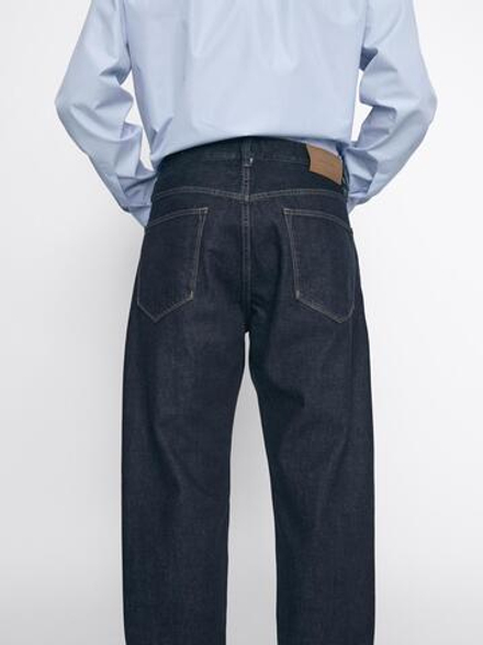 Massimo Dutti Джинсы Selvedge Fit, темно-синий