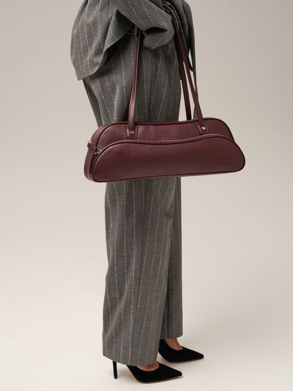 Женская кожаная сумка DBR 31186 зимняя вишня