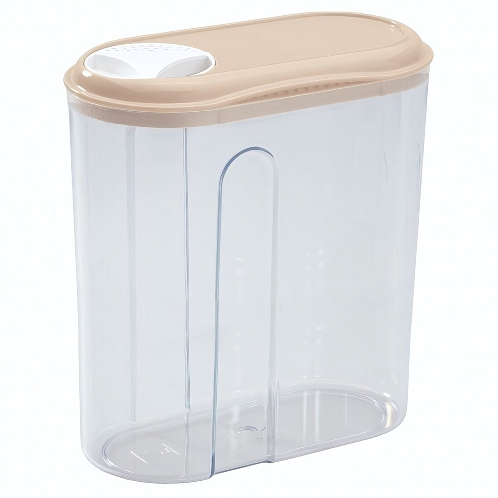 Ёмкость для сыпучих продуктов с дозатором 1,5л (бежевый)