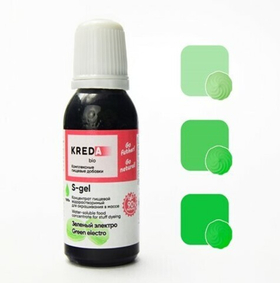 Краситель гелевый концентрат Зеленый электро 20 г Kreda-Bio