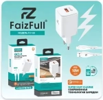 Зарядное устройство FaizFull FC120 18W QC3.0 3A USB + кабель lightning White
