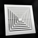 Пластиковая потолочная решётка диффузорного типа 600x600