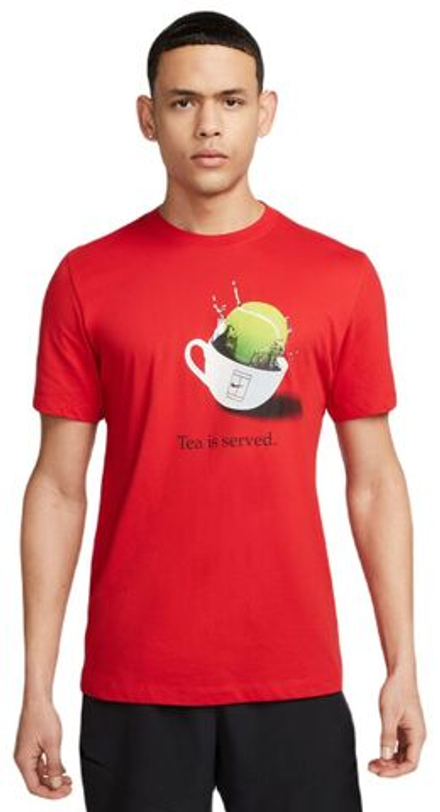 Мужская теннисная футболка Nike Dri-Fit Tennis T-Shirt - красный