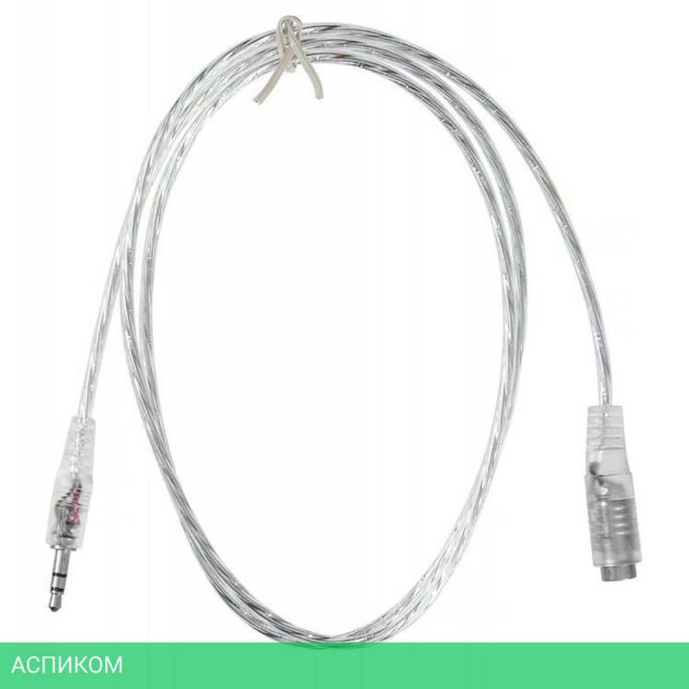 Кабель-удлинитель аудио Buro CAB025-1m Jack 3.5 (m)/Jack 3.5 (f)1м. прозрачный