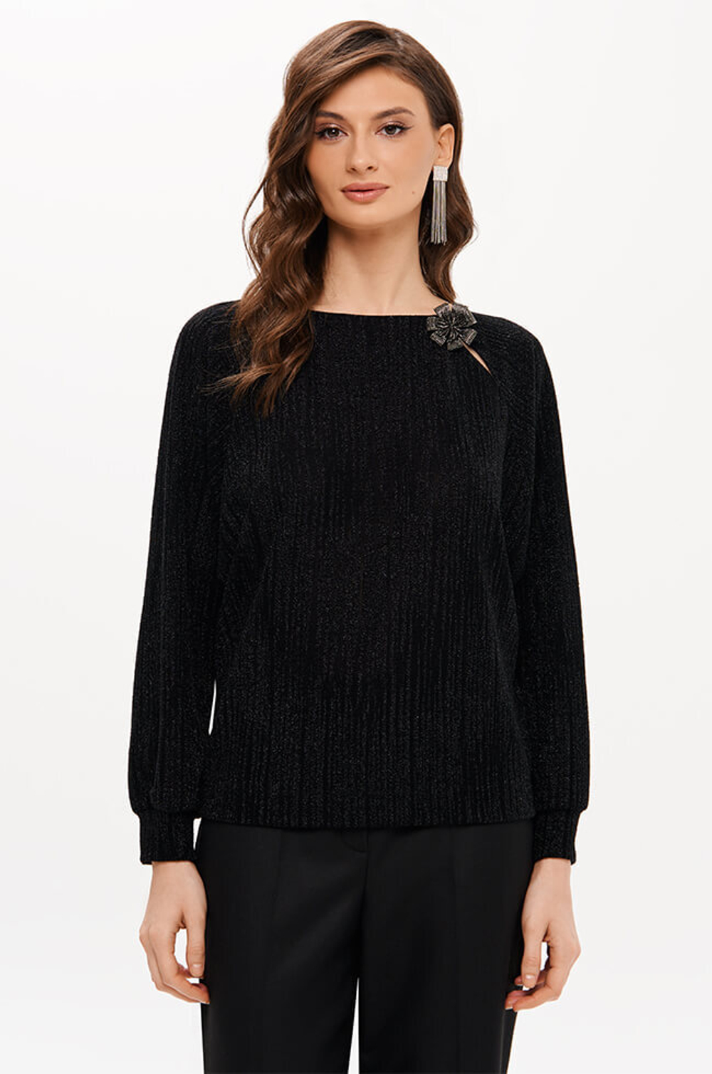 23372 Блузка женская (черный)