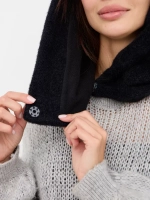 Капор зимний вязаный капюшон на флисе