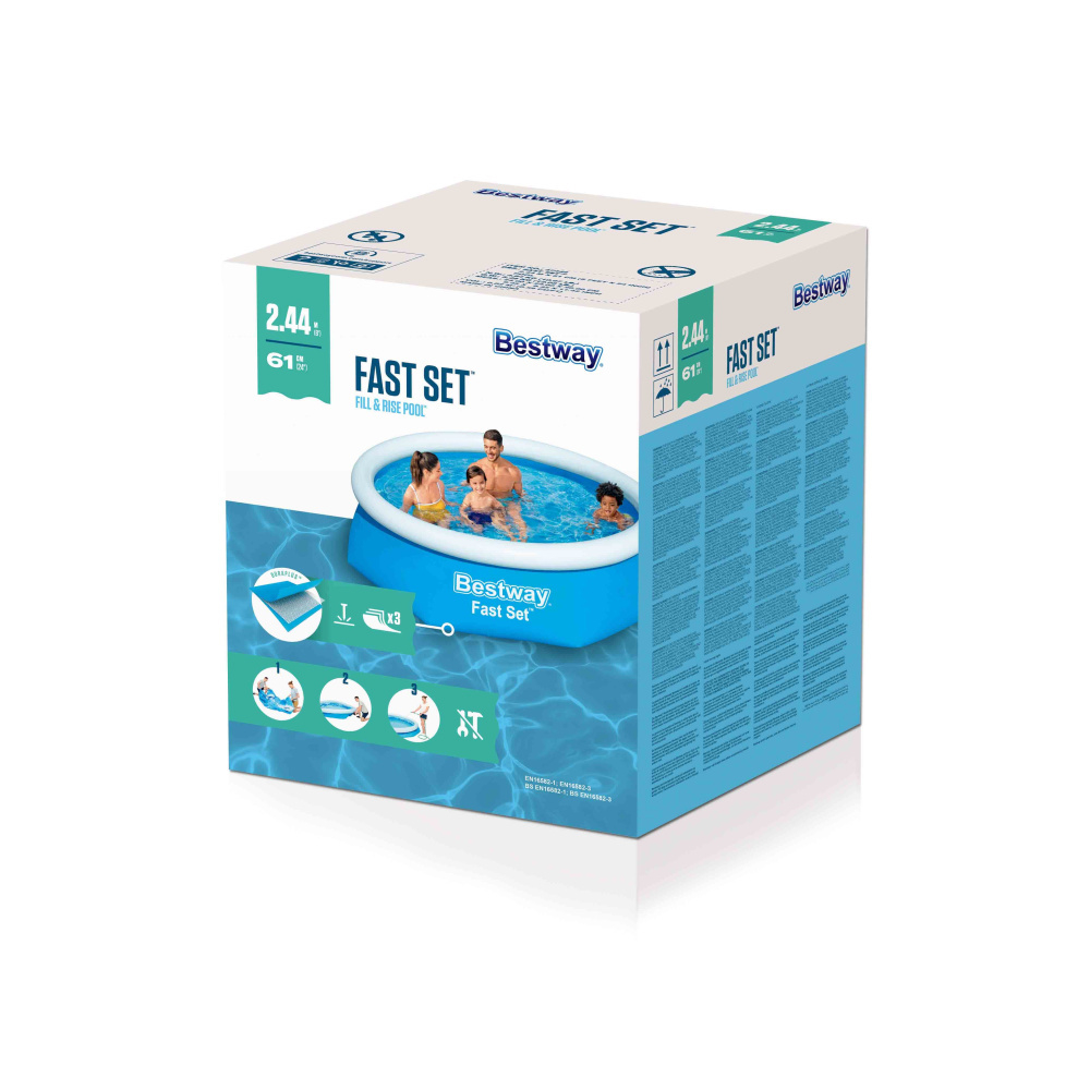 Бассейн надувной Bestway Fast Set Pools 244х61 см (57448 BW)