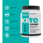 NaturesPlus, KetoLiving ™, натуральный коллаген, 616 г (1,36 фунта)