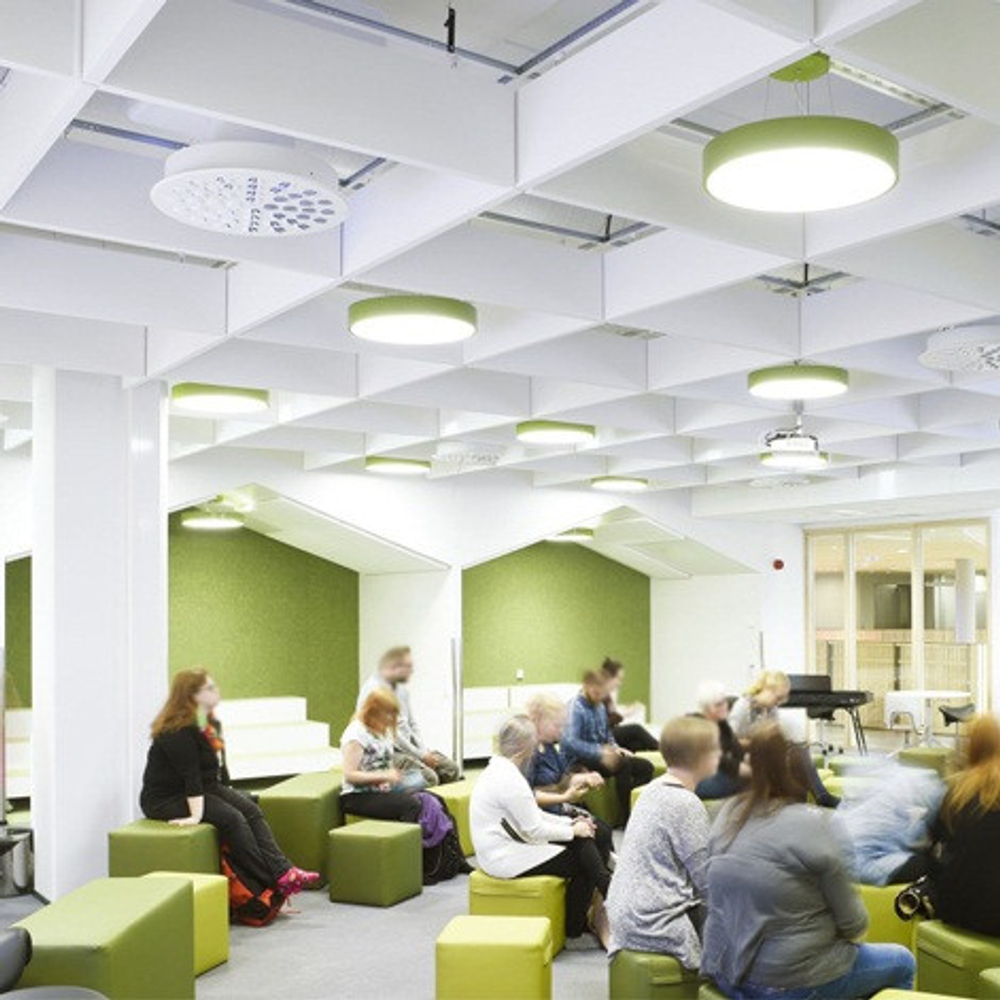 Панель потолочная Ecophon Focus Е Т24 белый Frost 600х600х20 мм