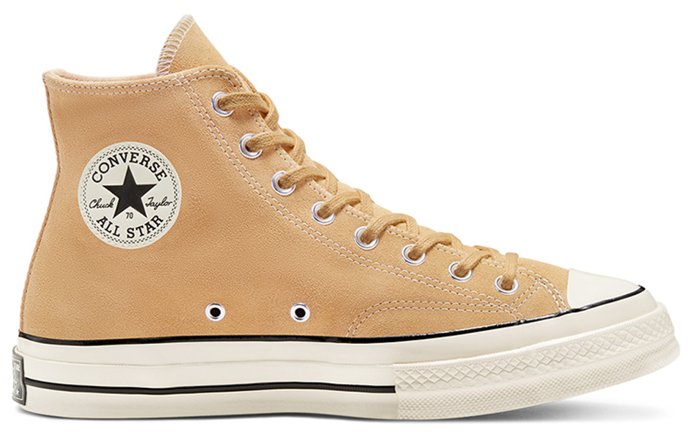 Converse 1970s Seasonal Color Suede comfortable non-slip lightweight high-top canvas shoes for men and women the same yellow and white