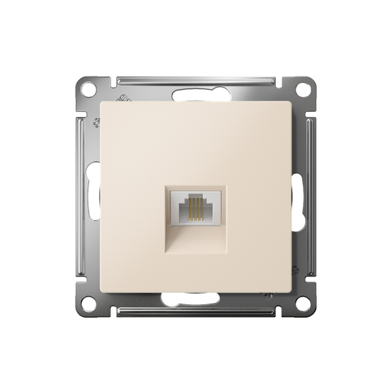 Розетка телефонная 1-м СП AtlasDesign RJ11 механизм беж. SE ATN000281