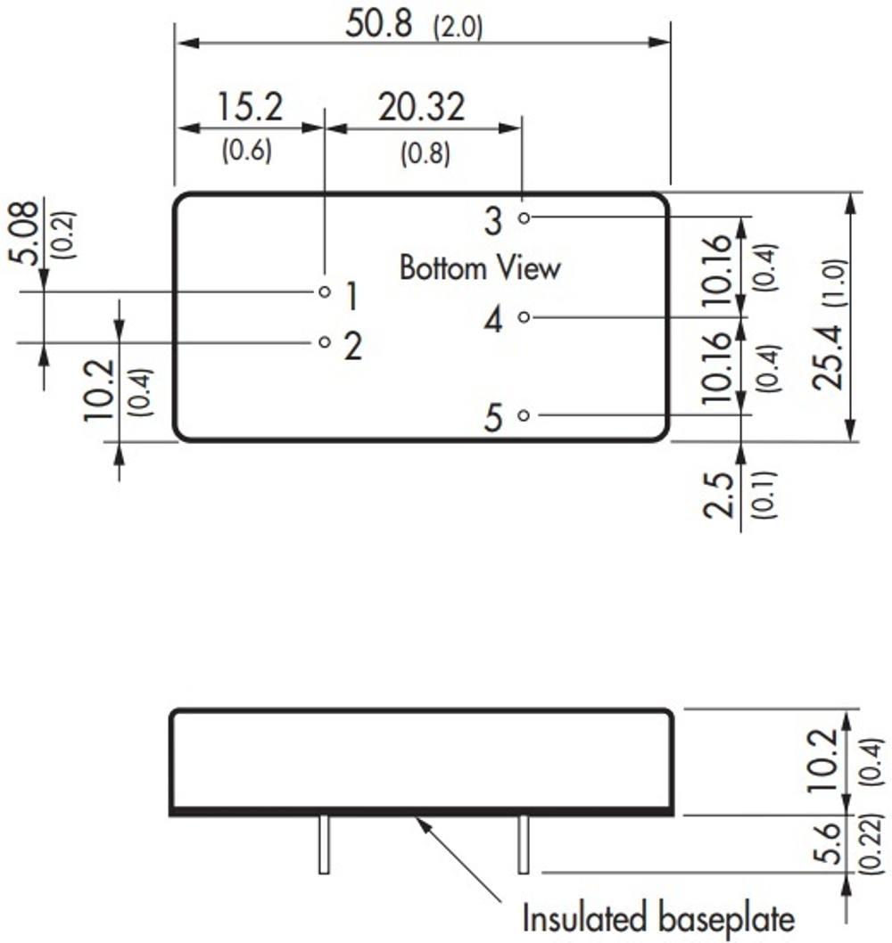 Преобразователь DC-DC модульный TRACO POWER TEN 15-2422