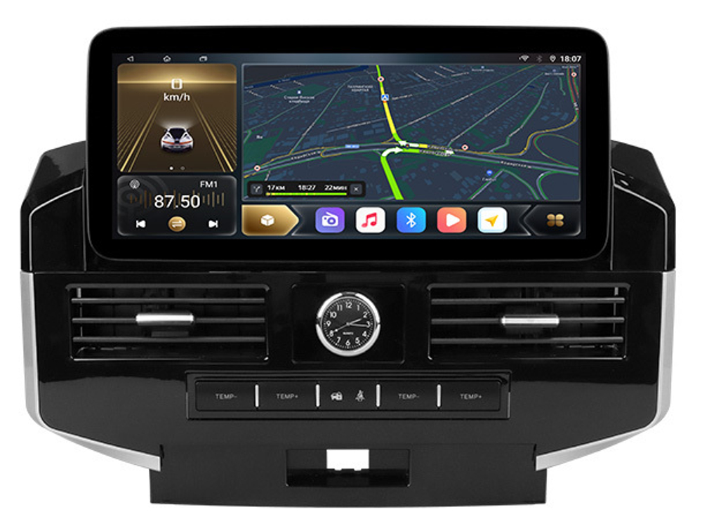 Магнитола для Toyota Land Cruiser 200 2010-2012 (климат на ШГУ, тип A) - Canbox H-Line 3043 монитор 12.3" QLED в стиле MERCEDES на Android 10, ТОП-процессор, CarPlay, 4G SIM-слот