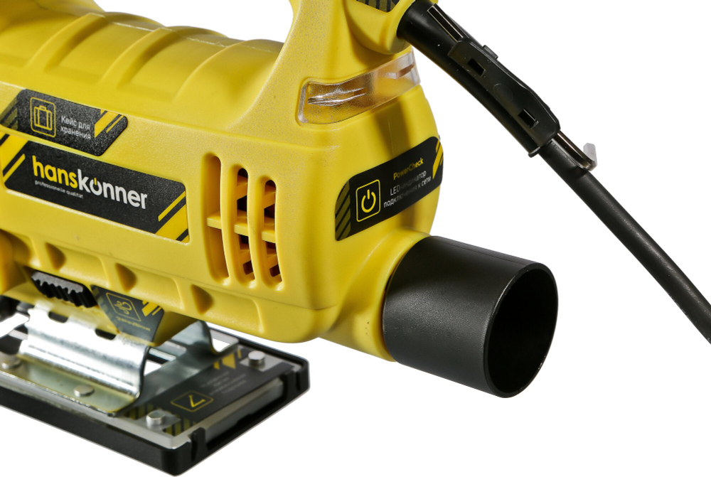 Электролобзик Hanskonner HJS0811LPE, 860 Вт желтый/черный