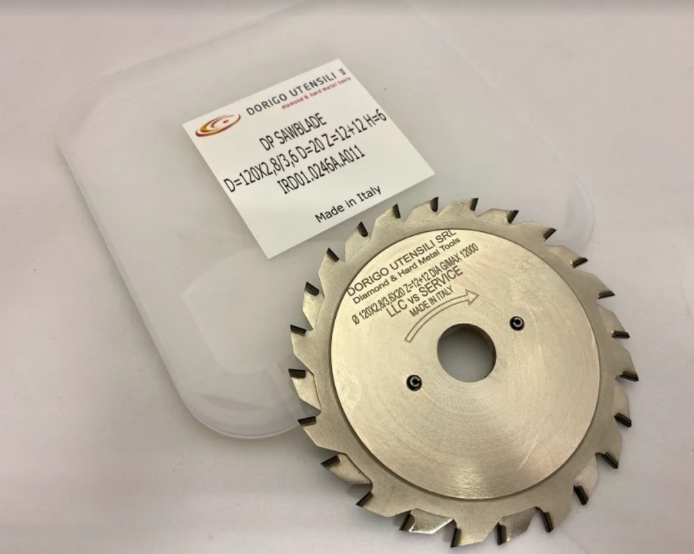 PCD пила D.120x2.8-3.6x2.0x20 Z=12+12 H=6 Dorigo