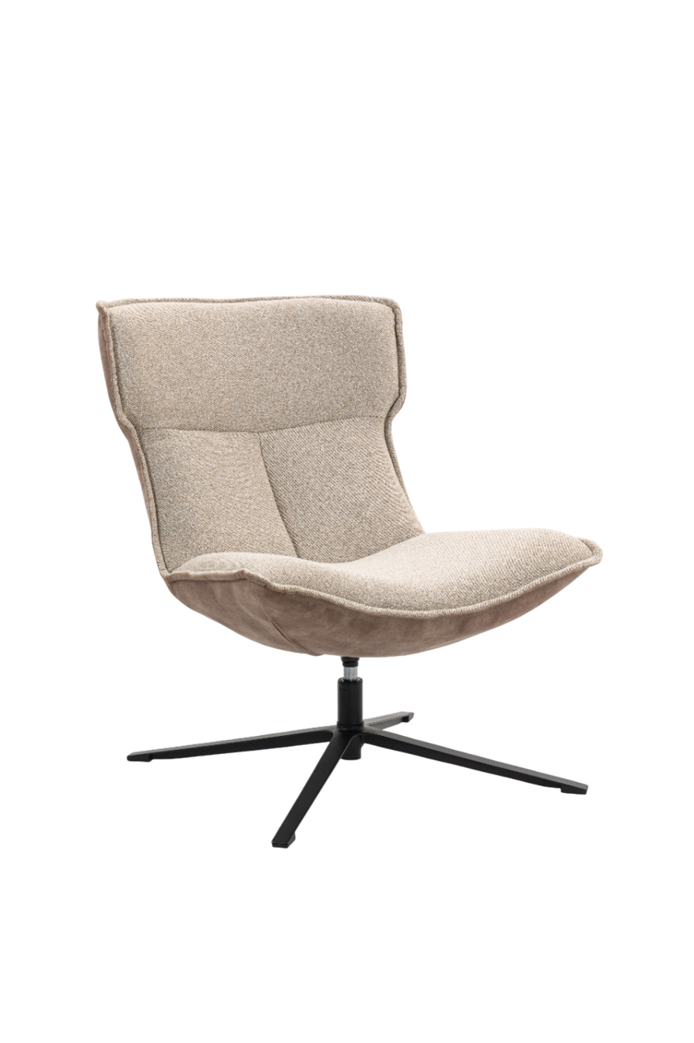 Кресло лаунж Sway бежевый с коричневым