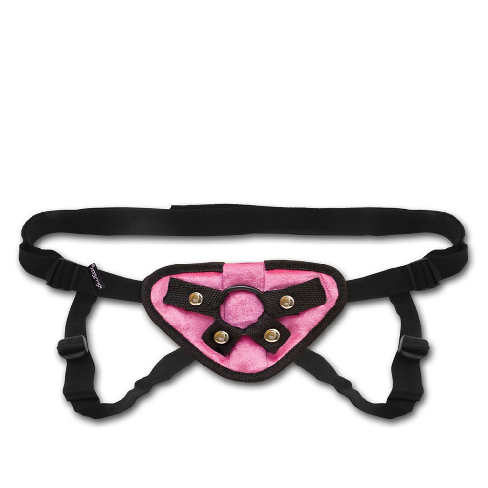 Розовые плюшевые трусики для страпона Strap on harness