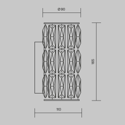Настенный светильник (бра) Maytoni DIA008WL-1CH