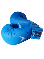 Перчатки накладки для каратэ ARAWAZA синие (одобрено для соревнований)