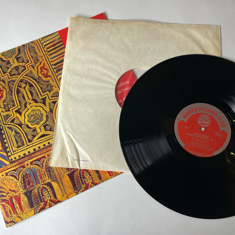 Винтажная виниловая пластинка LP Walton, Sir Malcolm Sargent / James Milligan / The Royal Liverpool Philharmonic Orchestra Belshazzar's Feast (Англия 1966)