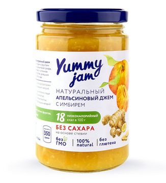 Джем низкокалорийный Yummy Jam апельсиновый, ст.б, 350г.