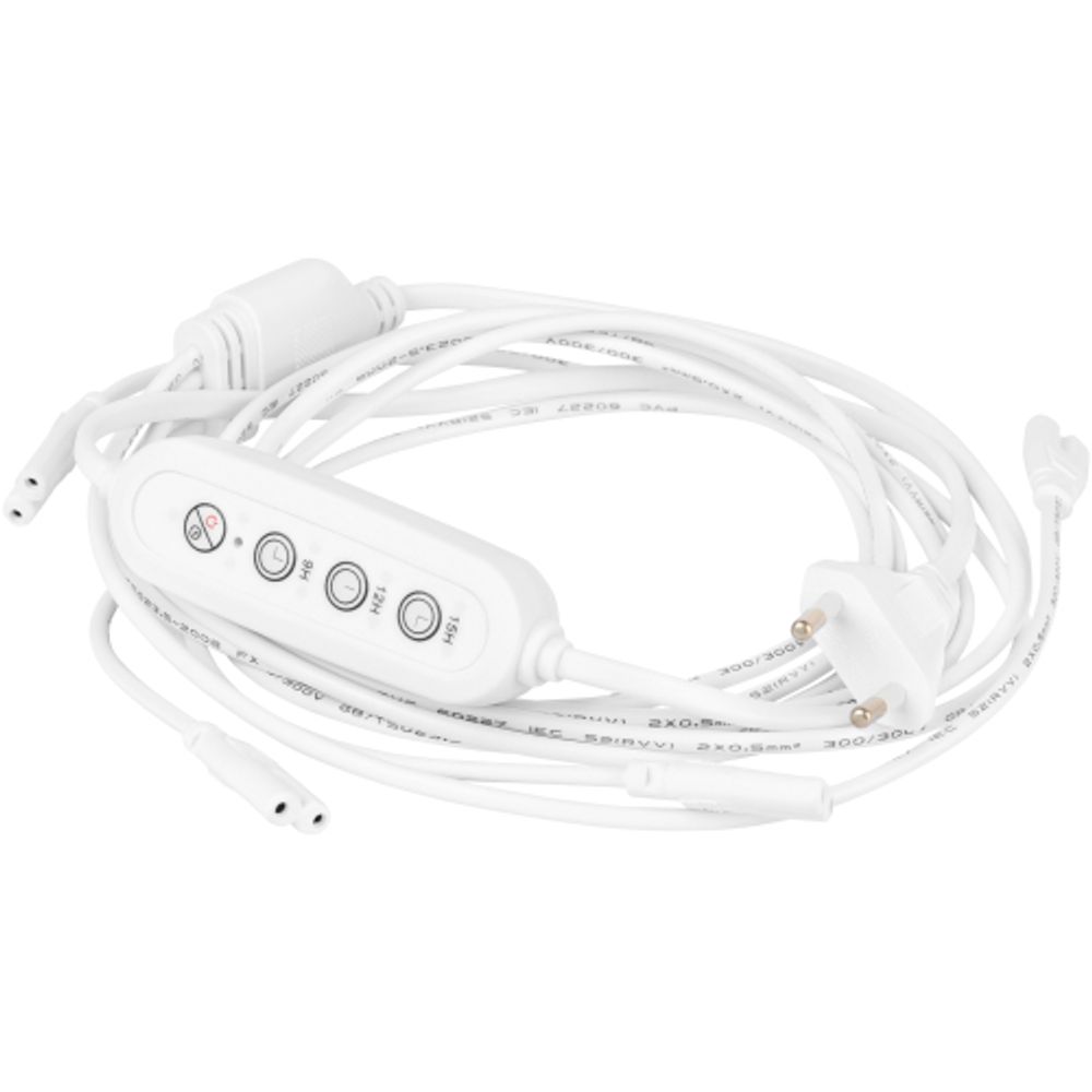 Разветвитель сетевой для линейных светильников ЭРА 4х IEC C7 2pin+timer на 4 точки с таймером 9 12 15H 2м