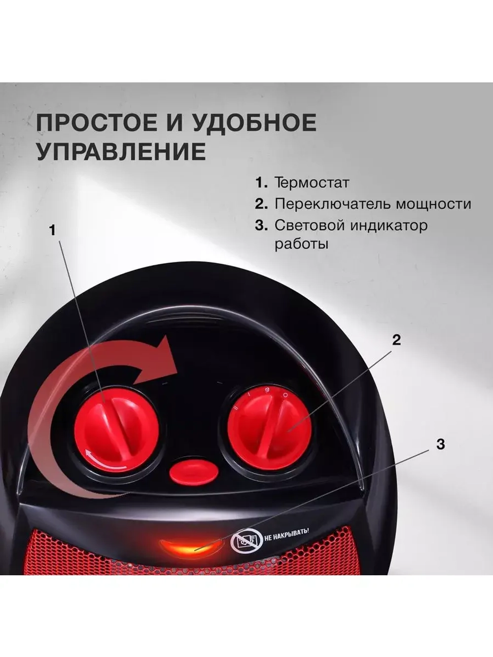Тепловентилятор керамический обогреватель SHV2001