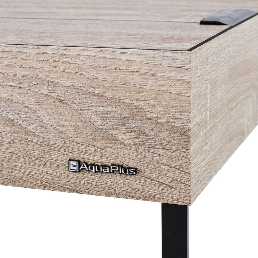 Аквариум LUX П100 / 96л прямой Дуб сонома LED (70*30*56)+Крышка, светильник LEDDY TUBE Retro Fit Sun