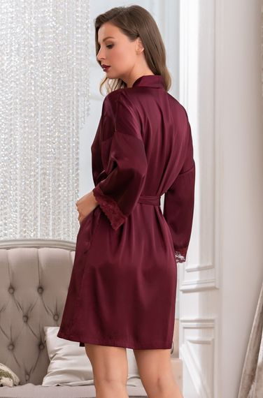 Халат женский MIA Amore VICTORIA ВИКТОРИЯ 7105 бордо