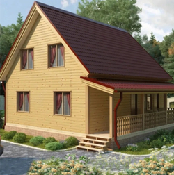 Проект Дома 114,92 кв. м из бруса двухэтажный Д-25