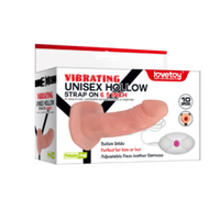 Страпон фаллопротез с полостью и вибрацией для члена Vibrating Unisex Hollow