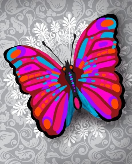 Чудо-бабочка- алмазная картина, M016