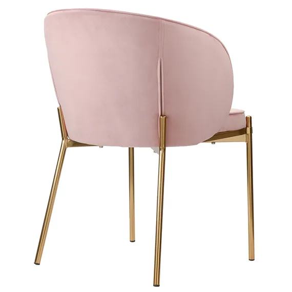 Стул Coral велюр пыльная роза с золотыми ножками