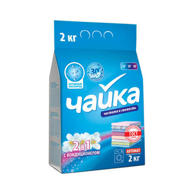 ЧАЙКА СМС универсальный порошок 2в1 с кондиционером 2 кг.