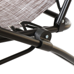 Шезлонг пляжный складной, металл, 165х65х110 см, 100 кг, 2 положения спинки, коричнево-серый, Green Days