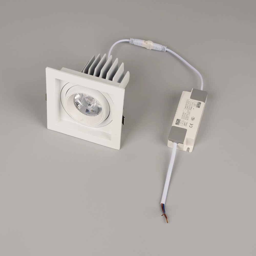 Светильник MS-VORTEX-BUILT-S117x117-20W Warm3000 (WH-WH, 20 deg, 230V) (Arlight, IP20 Металл, 5 лет) 057916