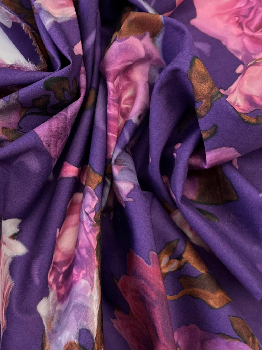 Хлопок Liberty фиолетовый с розами