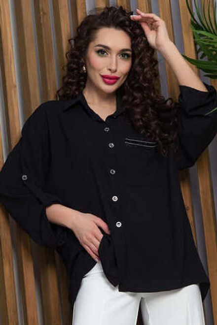 Рубашка Лиссабон (черная) Б13261-7М LT Collection