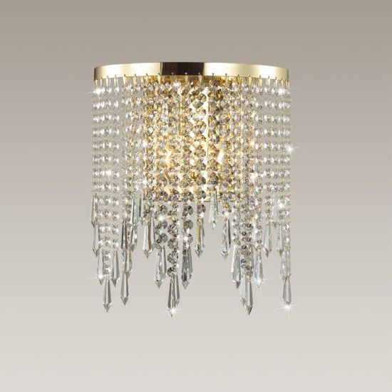 5028/2W MODERN ODL23 643 золотой/прозрачный металл/хрусталь Бра E14 2*40W CHOKKA