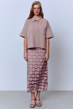 Юбка из накладного кружева