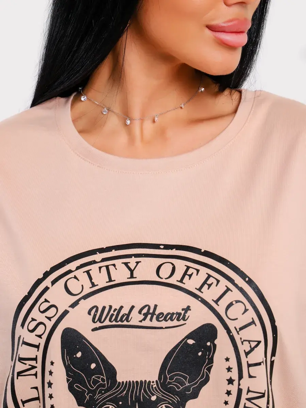 Футболка оверсайз больших размеров принт