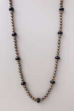 Бусы из жемчуга цвета бронзы, премиальная позолоченная фурнитура