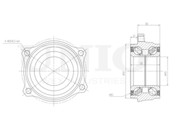 Ступица задняя (с ABS) UNIO HUB-20234