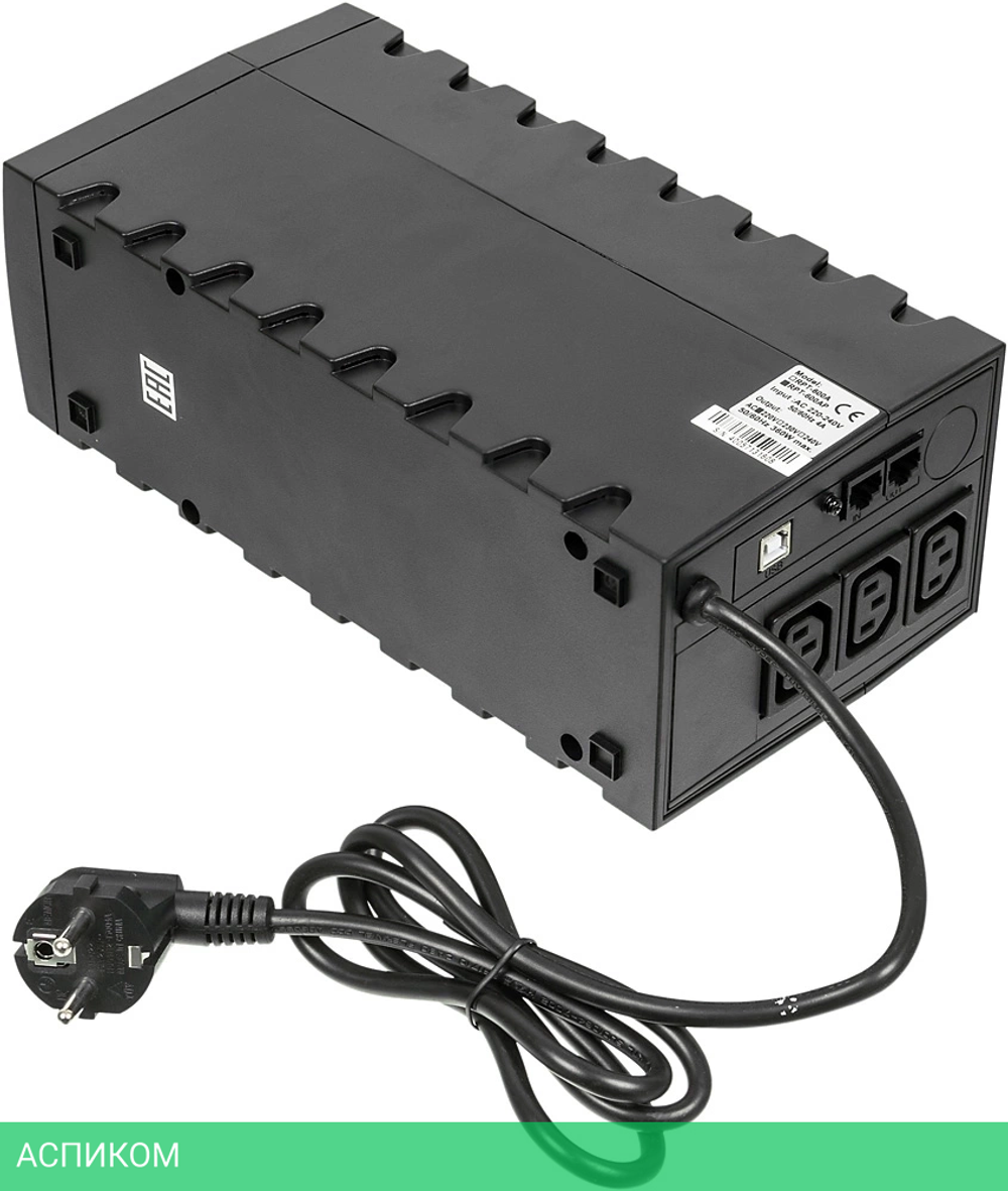 Источник бесперебойного питания Powercom Raptor RPT-600AP SE2M черный