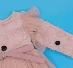 платье гипюр Горошек с ободком 4324