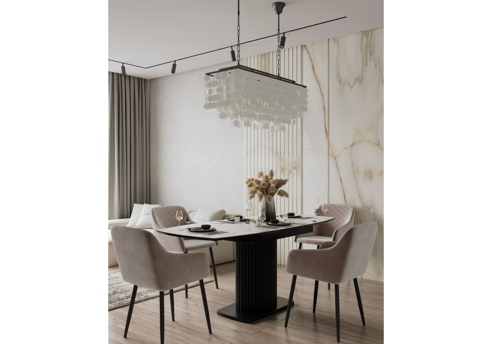 Кресло Стив черный / бежевый